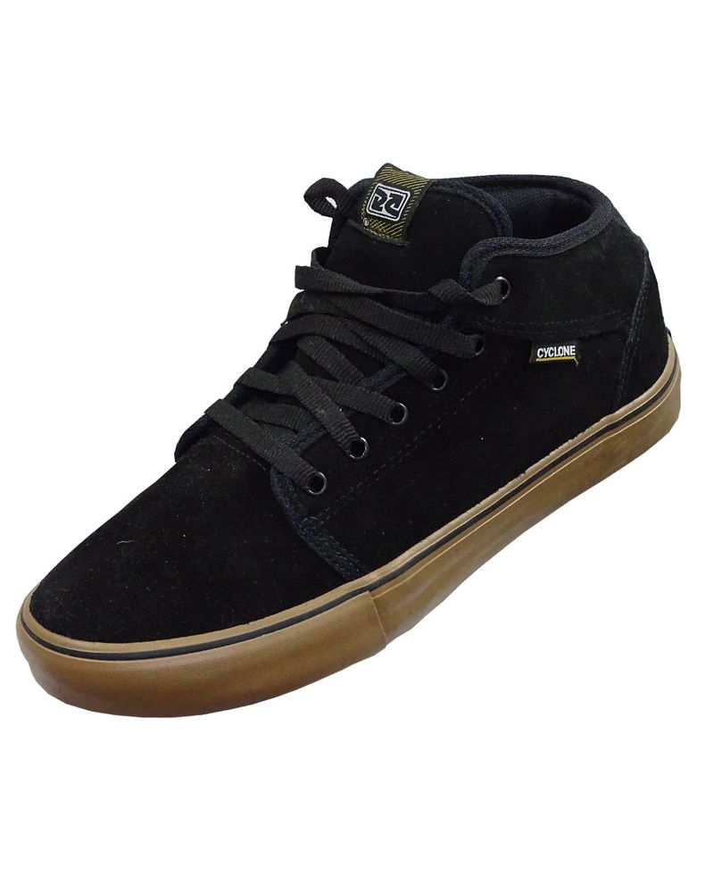 Tênis Cano Alto Europe Preto/kaki