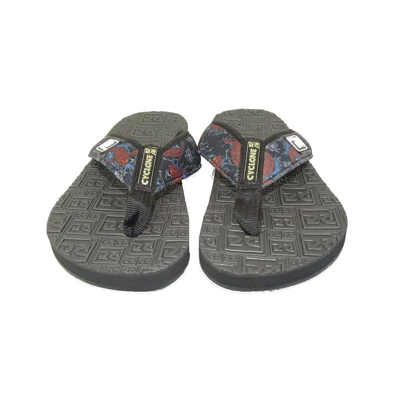 Frente-Chinelo-Deck-Logo-Samurai-Preto