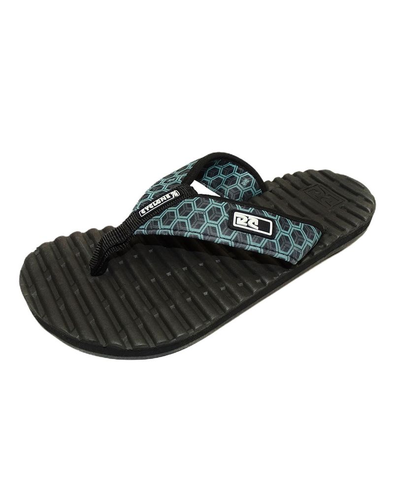 Crop-Sandalia-Deck-Monster-Hexagon-Preto-Azul