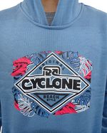 Crop-Casaco-Canguru-Fechado-Tropical-Print-Azul