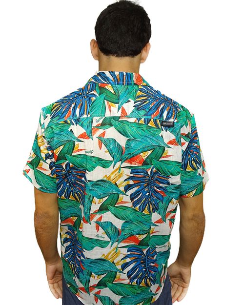 Camisa Tecido Premium Tropical Print