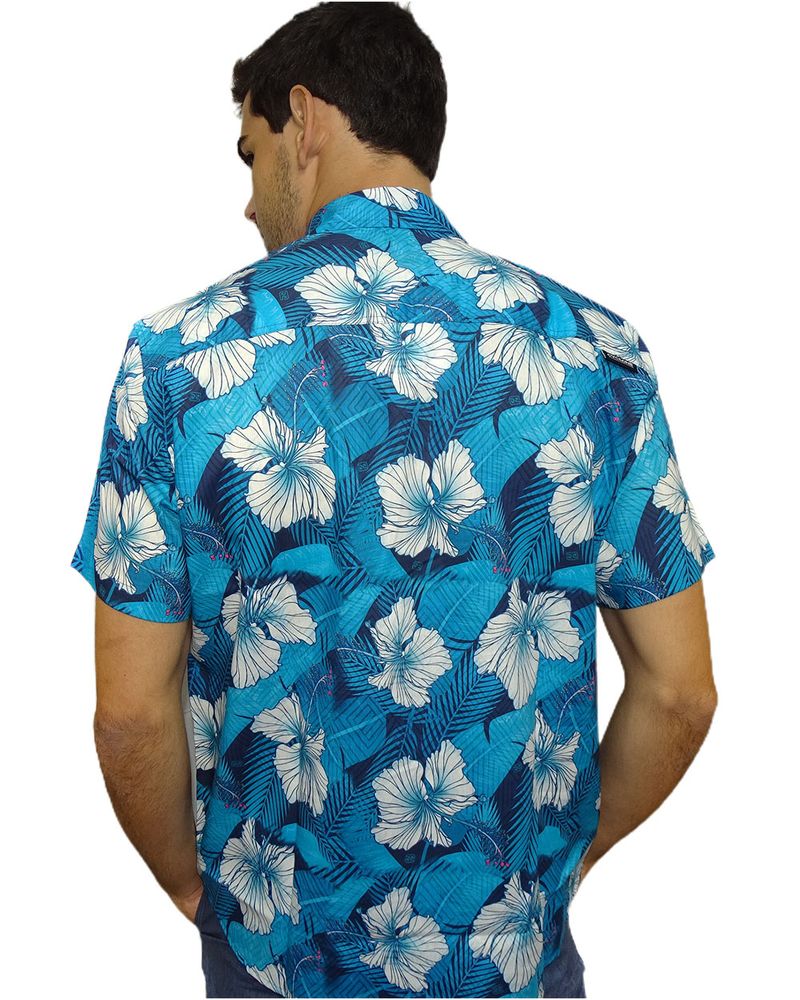 Costas-Camisa-Tecido-Premium-Flower-Listras-Azul