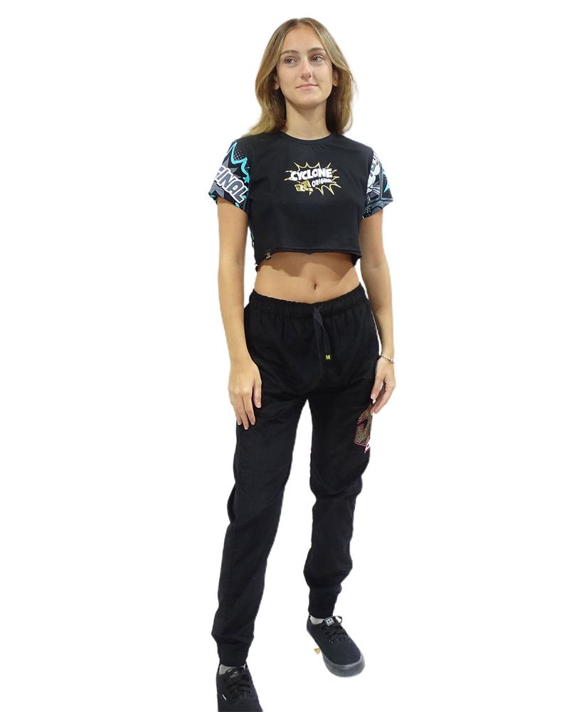 Look-Blusa-Dif-Cropped-Cartoon-Preto