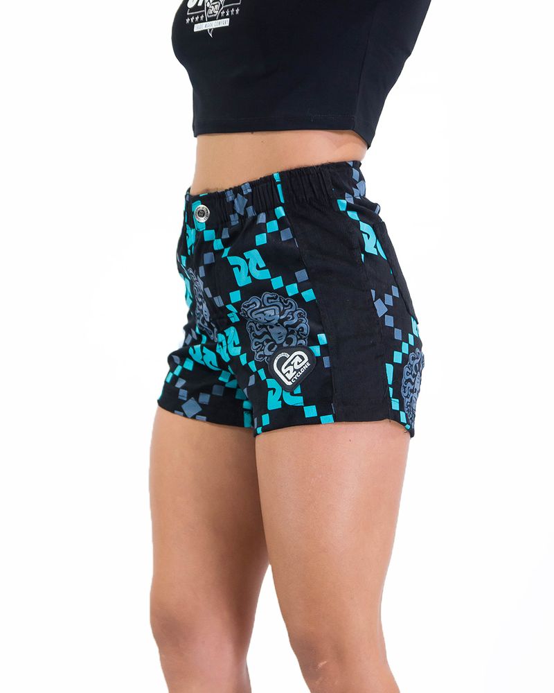 Short-Feminino-Cyclone-Veludo-Greek-Medusa-Light-Verde