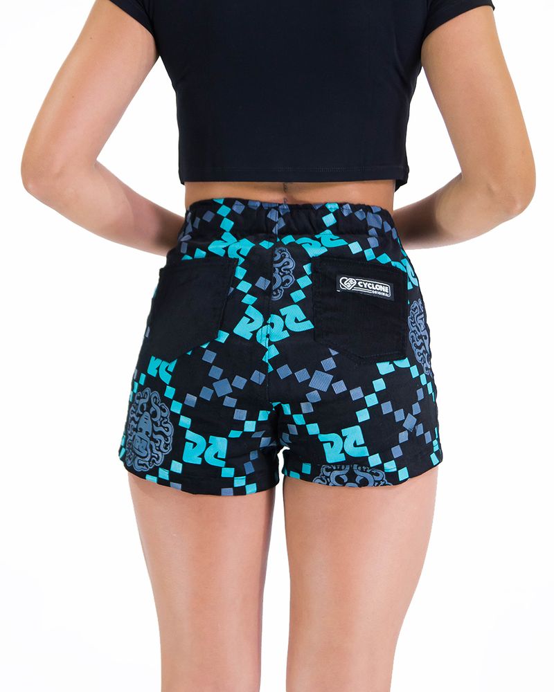 Costas-Short-Feminino-Cyclone-Veludo-Greek-Medusa-Light-Verde