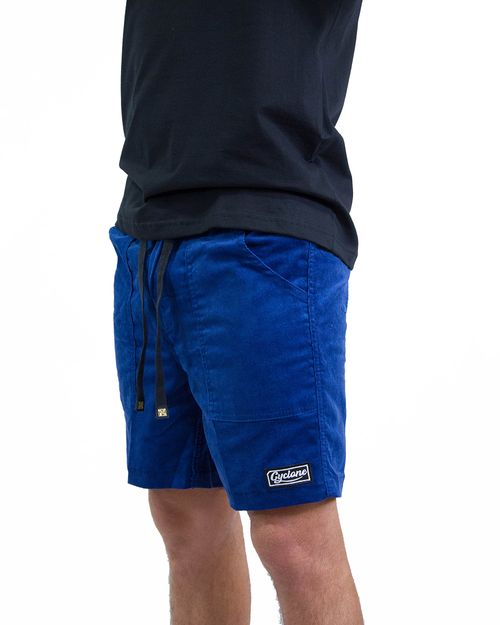 Bermuda Cyclone Veludo Stretch Retrô Carving Slim