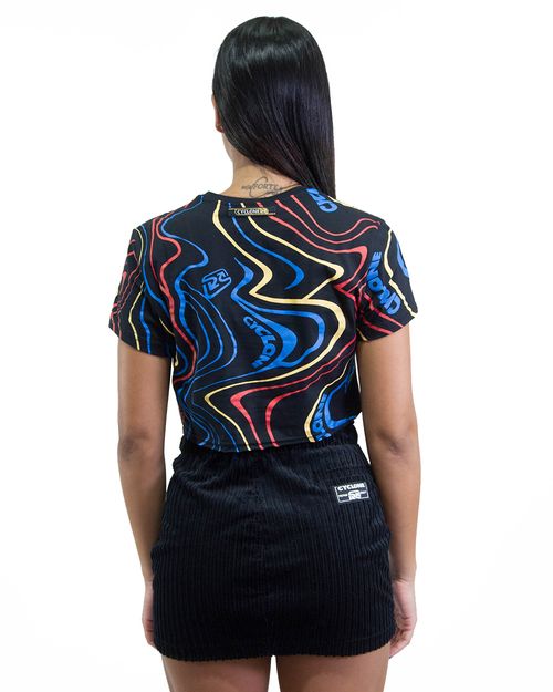 Blusa Feminina Cyclone Dif Cropped Crazy Lines