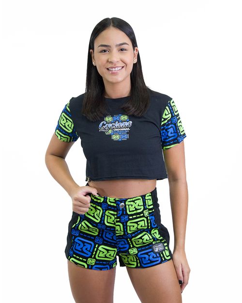 Blusa Feminina Cyclone Dif Cropped Point Logos