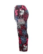 Lateral-Calca-Feminina-Cyclone-Veludo-Slim-Flower-Logos-Light-Preto-Rosa