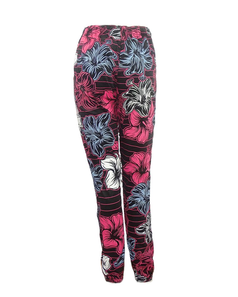 Costas-Calca-Feminina-Cyclone-Veludo-Slim-Flower-Logos-Light-Preto-Rosa