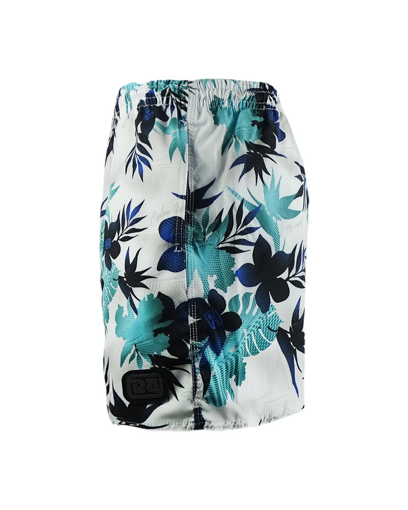 Lateral-Short-Cyclone-Curto-Stretch-Paint-Flowers-Branco