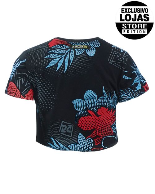 Blusa Feminina Cyclone Dif Cropped Full Tropical Hawaii