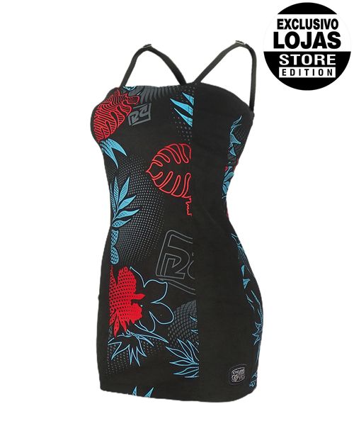Vestido Cyclone Veludo Tropical Hawaii Light