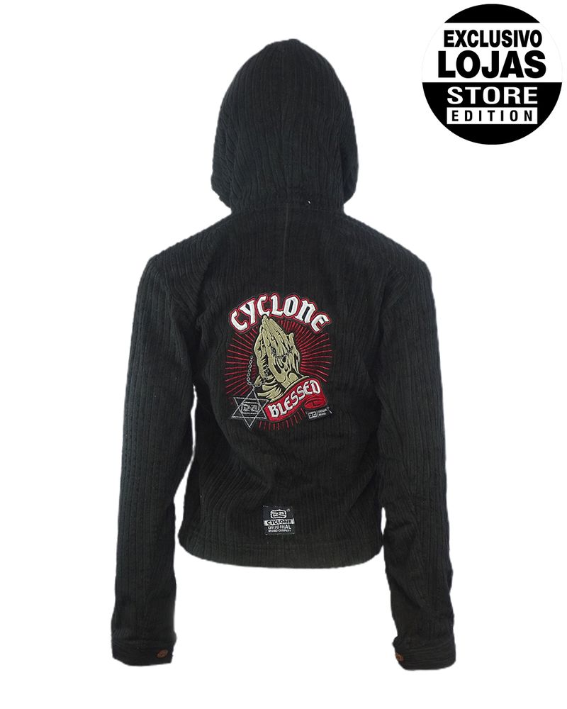 Jaqueta-Feminina-Cyclone-Veludo-Relax-New-Blessed-Heavy-Preto