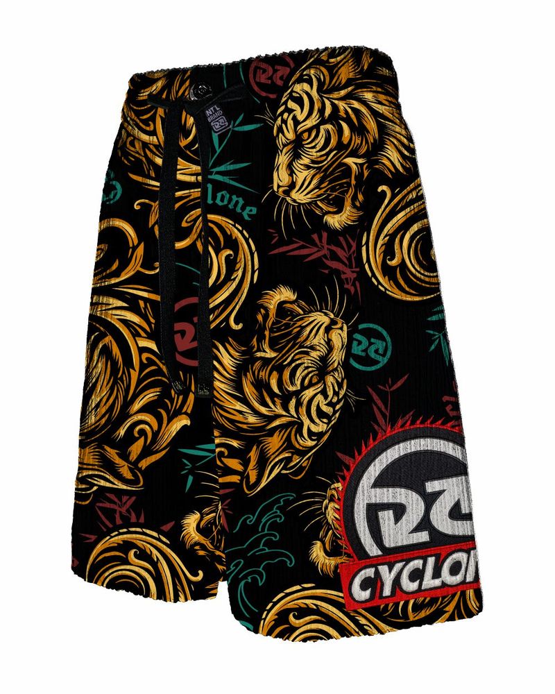 Bermuda-Cyclone-Veludo-Siberian-Tiger-Preto-Amarelo