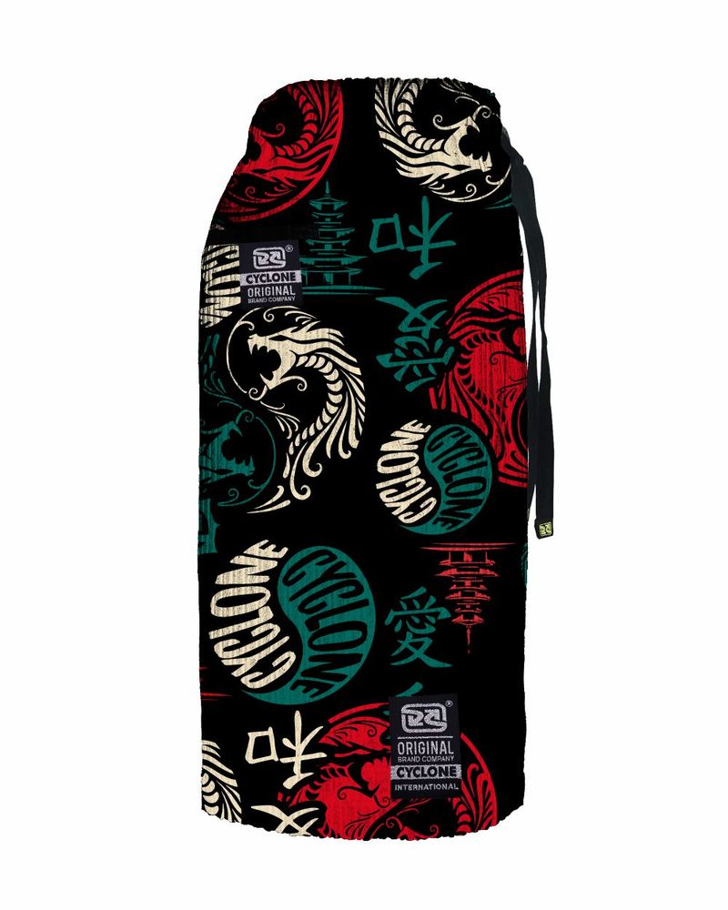 Verso-Bermuda-Cyclone-Veludo-Yang-Dragon--Preto-Vermelho