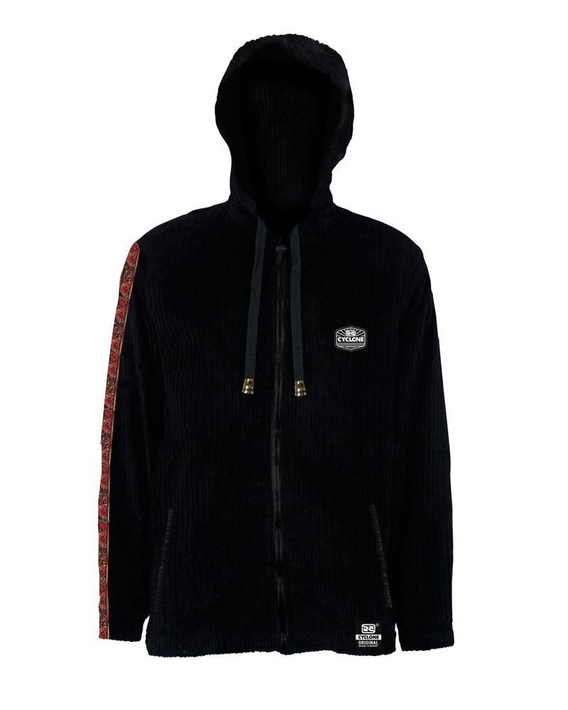 Frente-Jaqueta-Cyclone-Veludo-Jacquard-Dragon-Preto