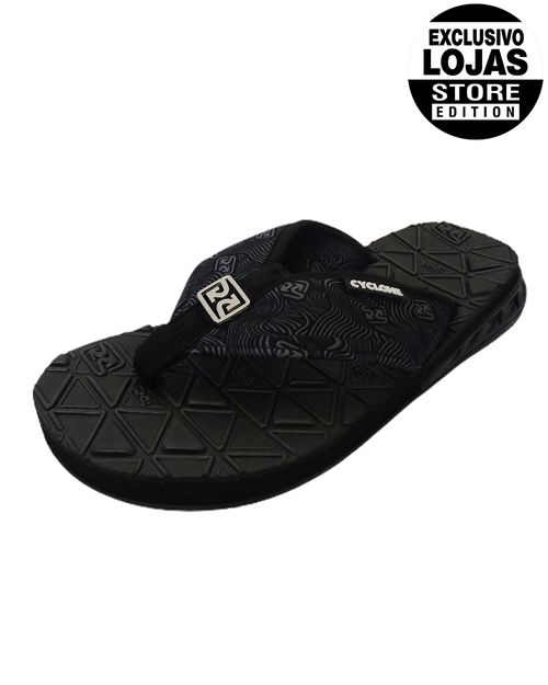 Chinelo Cyclone Premium Geometric - PRETO OVER