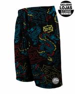 Bermuda-Cyclone-Dry-Basket-One-Face-Samurai-Dragon-Preto-Azul