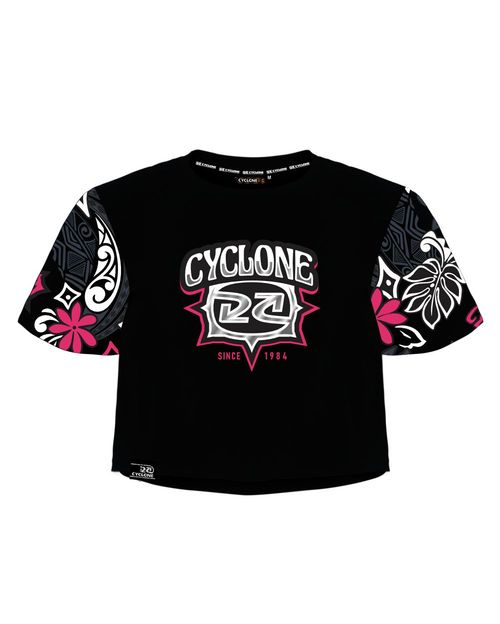 Blusa Cyclone Dif Cropped Hawaiian Flowers