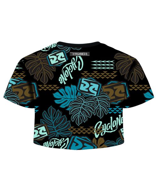 Blusa Cyclone Dif Cropped Floral Balinês