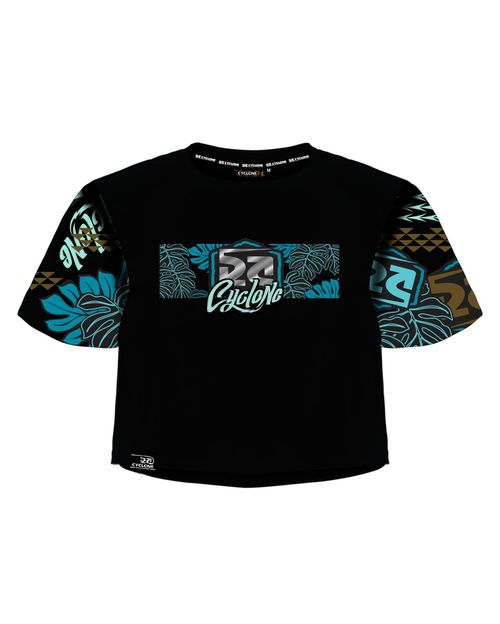 Blusa Cyclone Dif Cropped Floral Balinês