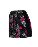 Crop-Saia-Cyclone-Veludo-Hawaiian-Flowers-Light-Preto-Rosa