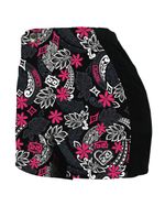 Crop-Short-Feminino-Cyclone-Veludo-Hawaiian-Flower-Light-Preto-Rosa