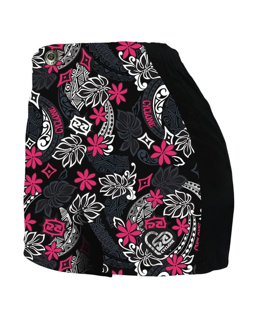 Short Feminino Cyclone Veludo Hawaiian Flower Light