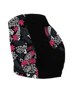 Lateral-Short-Feminino-Cyclone-Veludo-Hawaiian-Flower-Light-Preto-Rosa