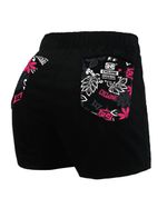 Costas-Short-Feminino-Cyclone-Veludo-Hawaiian-Flower-Light-Preto-Rosa