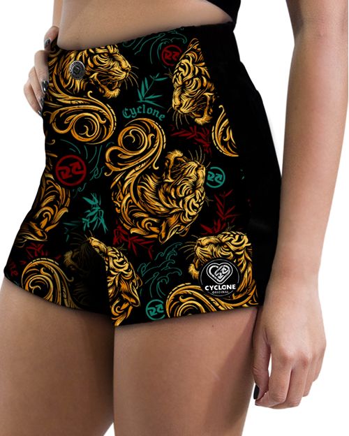 Short Feminino Cyclone Veludo Siberian Tiger Light
