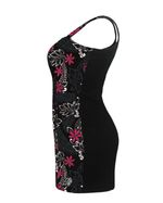 Lateral-Vestido-Cyclone-Cotele-New-Zip-Hawaiian-Flowers-Preto-Rosa