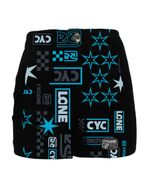 Frente-Short-Feminino-Cyclone-Veludo-Star-Chess-Light-Preto-Azul