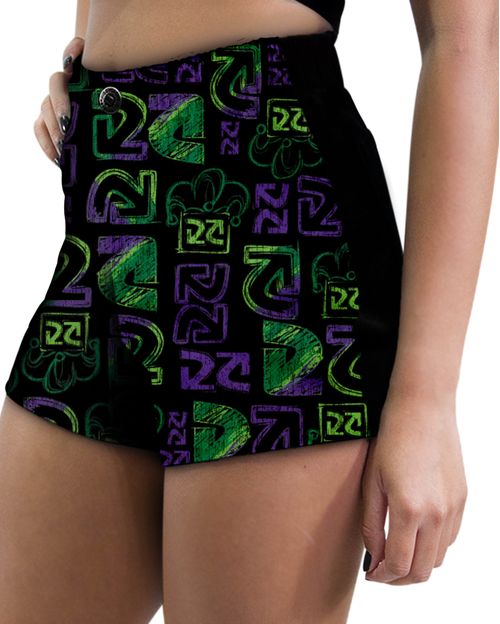 Short Feminino Cyclone Veludo Art Joker Light