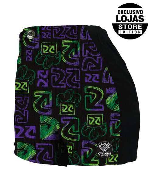 Short Feminino Cyclone Veludo Art Joker Light