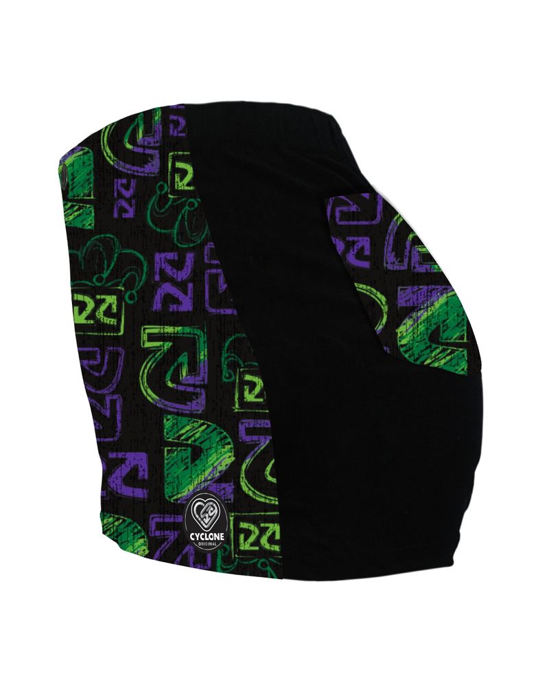 Lateral-Short-Feminino-Cyclone-Veludo-Art-Joker-Light-Preto-Over