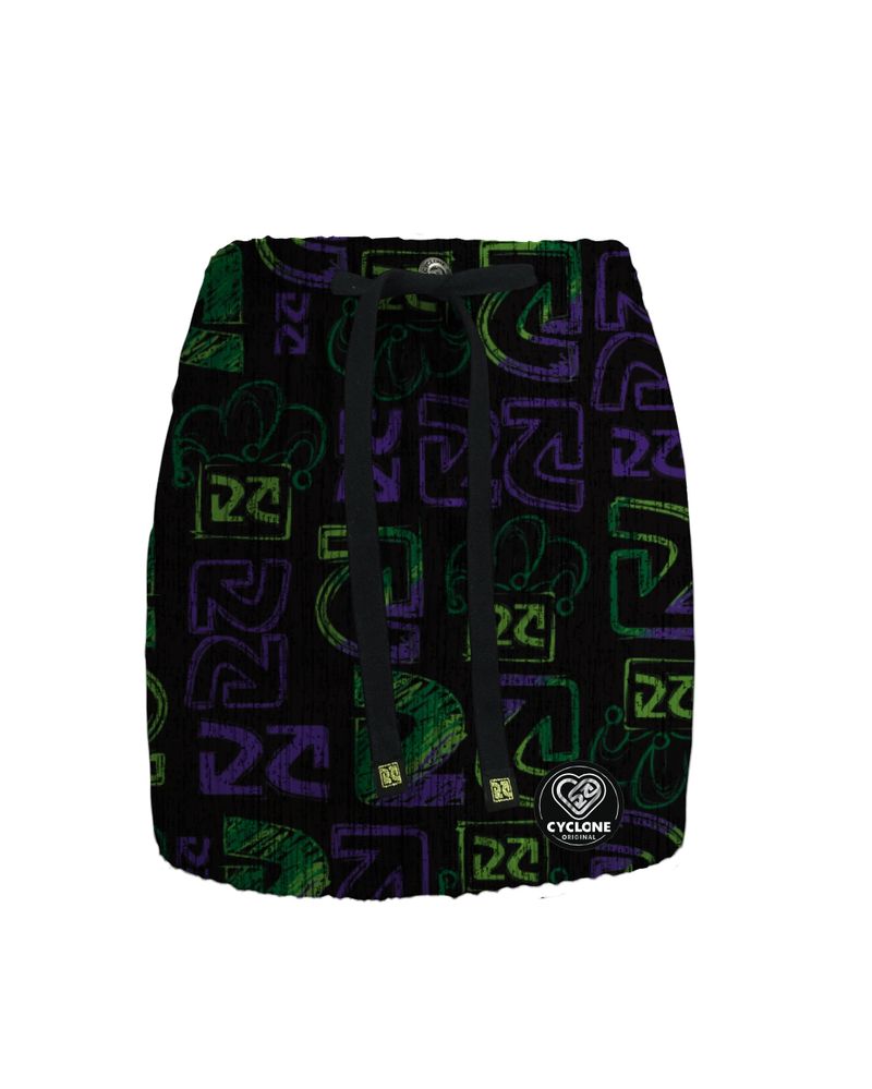 Frente-Saia-Cyclone-Veludo-Art-Joker-Heavy-Preto-Verde