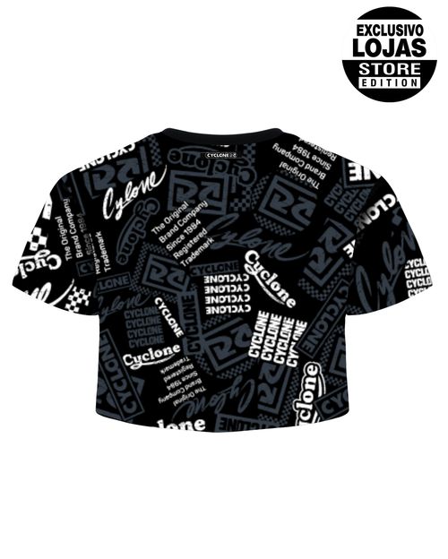 Blusa Cyclone Dif Cropped Newspaper