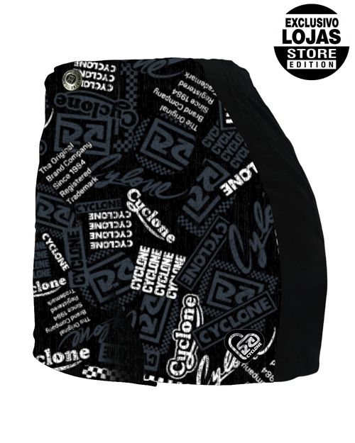 Short Feminino Cyclone Veludo Newspaper Light