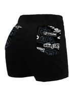 Costas-Short-Feminino-Cyclone-Veludo-Newspaper-Light-Preto-Cinza