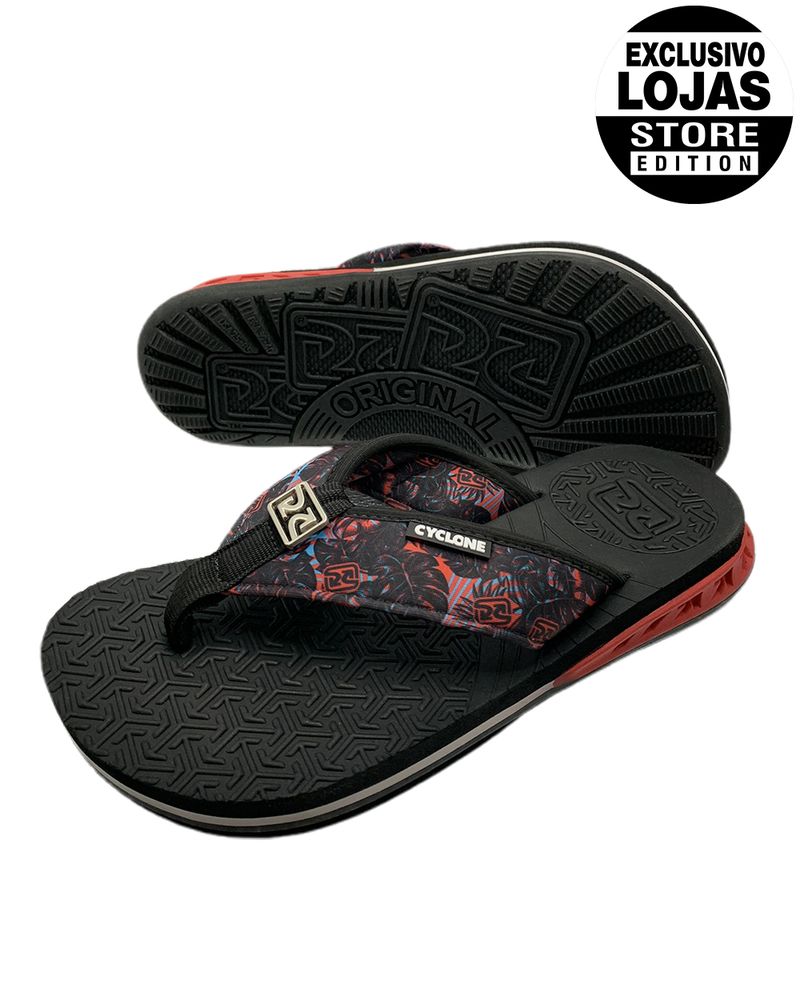 Chinelo-Cyclone-Premium-Tropical-Wave-Vermelho