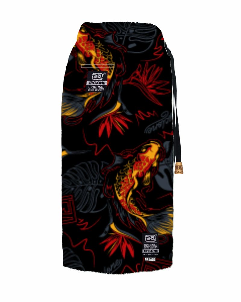 Verso-Bermuda-Cyclone-Veludo-Fire-Carpa-Preto-Vermelho