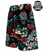 Bermuda-Cyclone-Veludo-Chicano-Tattoo-Preto-Vermelho