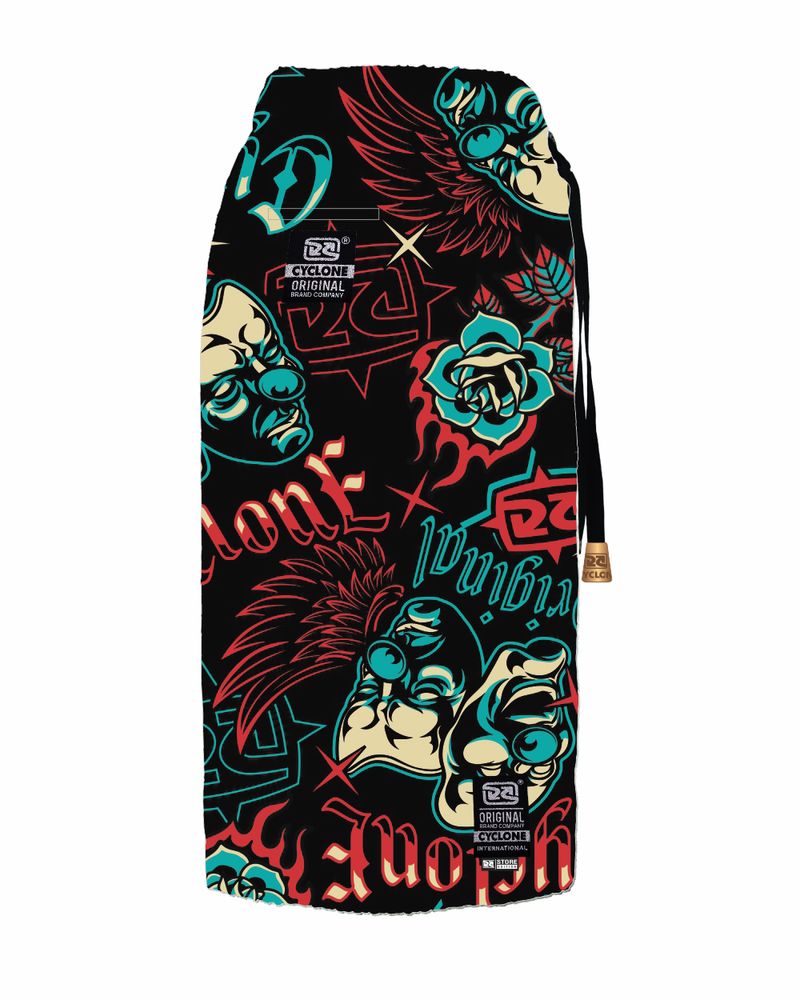 Verso-Bermuda-Cyclone-Veludo-Chicano-Tattoo-Preto-Vermelho