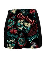 Frente-Short-Feminino-Cyclone-Veludo-Chicano-Tattoo-Light-Preto-Vermelho