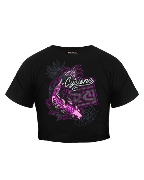 Baby Look Cyclone Cropped Fire Carpa Metal
