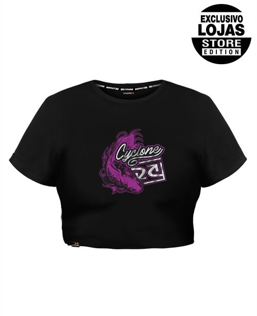 Baby Look Cyclone Cropped Fire Carpa Metal