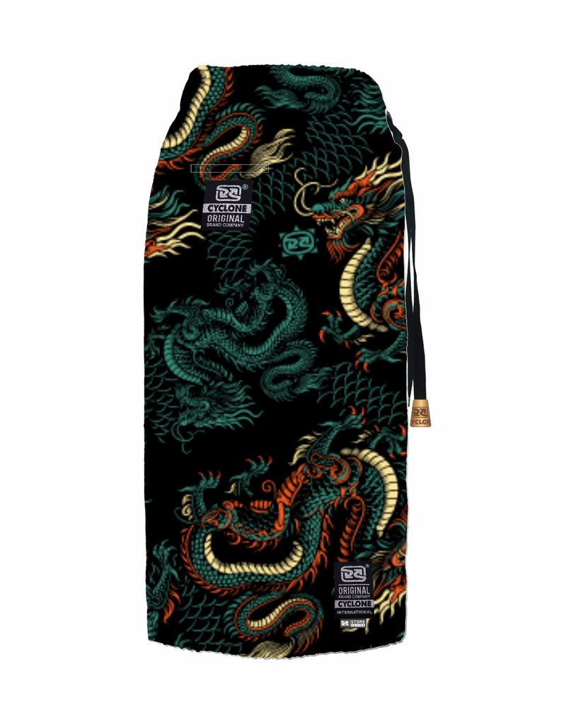 Verso-Bermuda-Cyclone-Veludo-Shaolin-Dragon-Preto-Verde