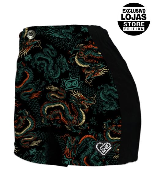 Short Feminino Cyclone Veludo Shaolin Dragon Light